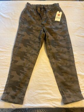 Vanilla Star Olive Camo Drawstring Joggers